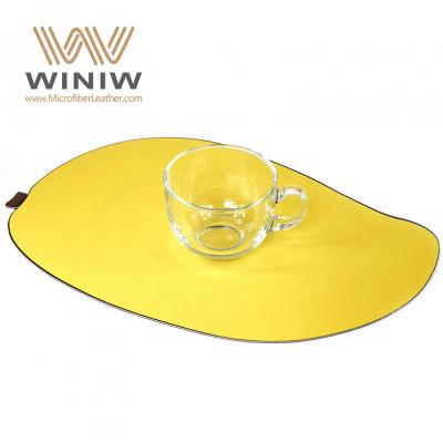 La Chine Two-sided Wholesale Custom Pattern Microfiber Vegan Leather for table mat Fournisseur