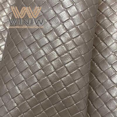 La Chine Best Sell Faux Woven Pattern Microfiber Leather For Shoes Upper Fournisseur