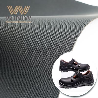 cuir d'imitation matériel noir de chaussures de travail de Microfibre de 1.8mm